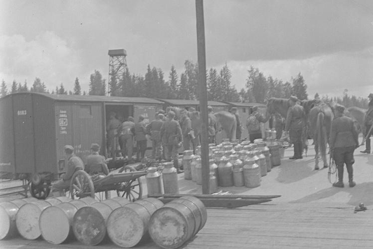 Фінськи солдати вирушають на фронт, літо 1941 року.