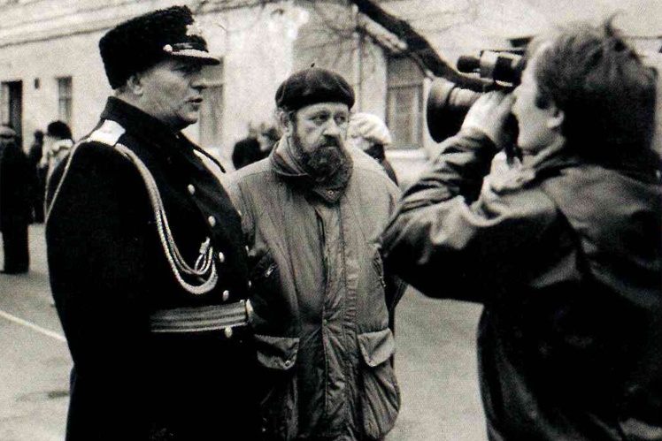 Контр-адмірал Олександр Коровін, Вʼячеслав Брюховецький, 23 лютого 1993 року.
