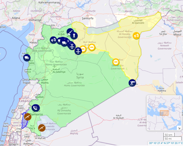 Map of Syria on January 16.