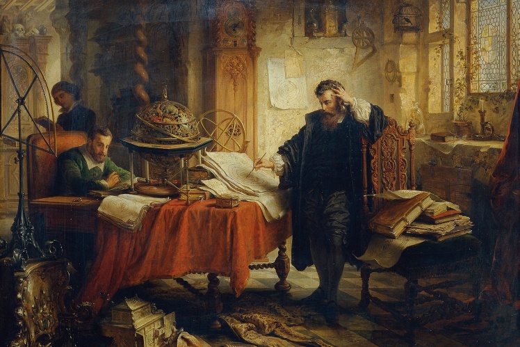 Едуард Ендер, «Коперник креслить орбіти небесних тіл», 1856 рік, Галерея Бельведер, Відень.