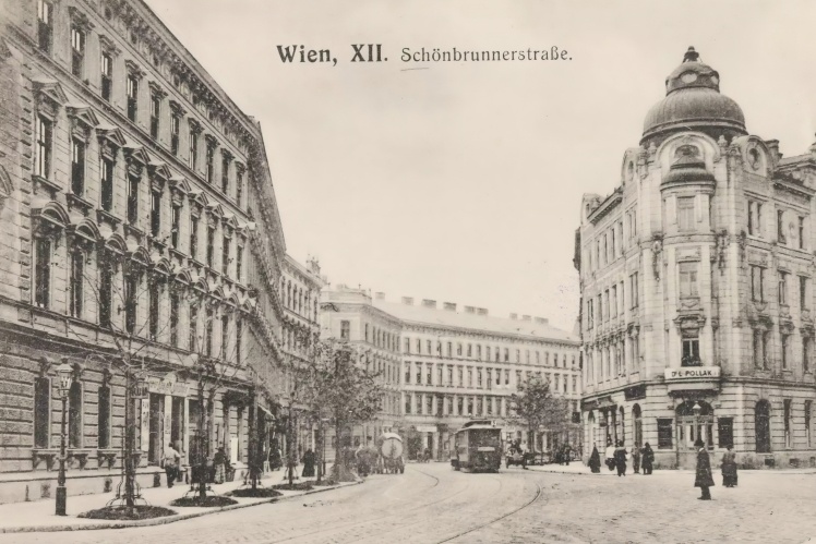 Шенбруннерсштрасе, 12-й район Відня. Листівка 1905–1909 років.