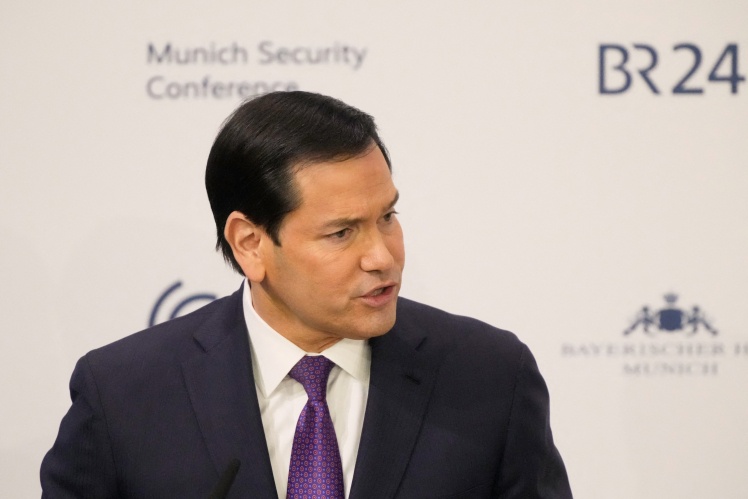 Держсекретар США Марко Рубіо виголошує промову в Мюнхені, 14 лютого 2026 року.