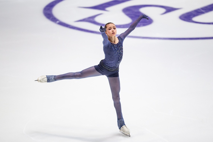 Це Каміла Валієва на юніорському Чемпіонаті світу з фігурного катання в Таллінні, 6 березня 2020 року.