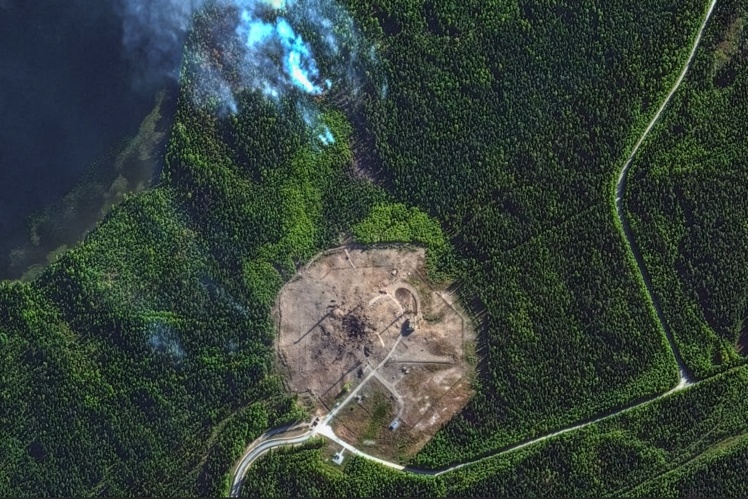 Руйнування навколо ракетної шахти «Сармат» на космодромі «Плесецьк», 21 вересня 2024 року.