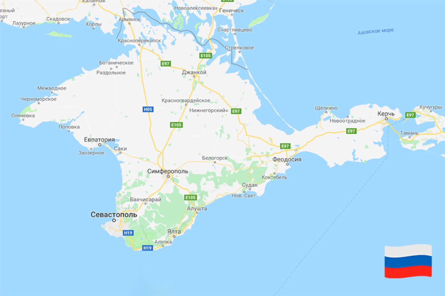 Херсонес на карте Крыма