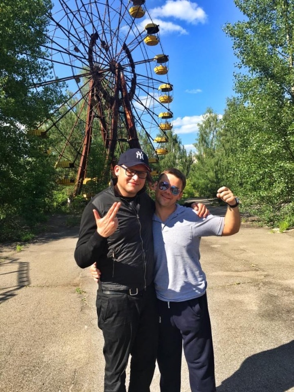 <p>Андрей Смирнов и Андрей Богдан во время поездки в Чернобыль, 2016 год.</p>