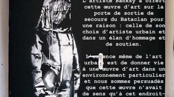 У Франції затримали підозрюваних у викраденні картини Бенксі, присвяченої жертвам теракту в Парижі