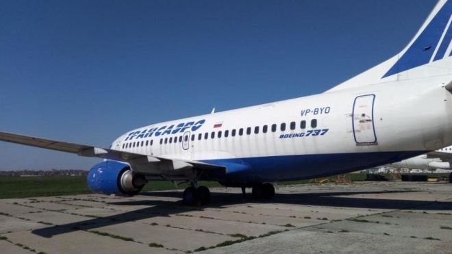 У Києві виставили на аукціон арештований за борги російський Boeing. Його стартову ціну знизили майже вдвічі