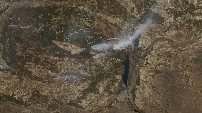 NASA отсняло из космоса пожары в Чернобыльской зоне