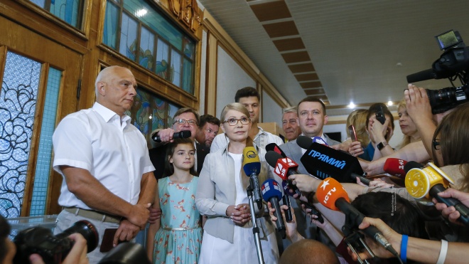 Тимошенко заявила, що її партія готова увійти до коаліції зі «Слугою народу» та партією «Голос»