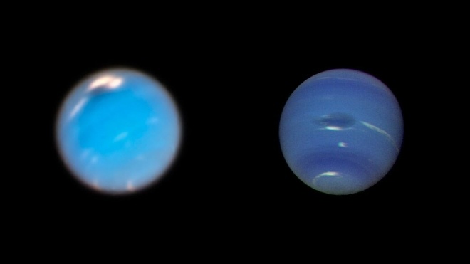 Телескоп «Хаббл» зафиксировал рождение гигантского шторма на Нептуне