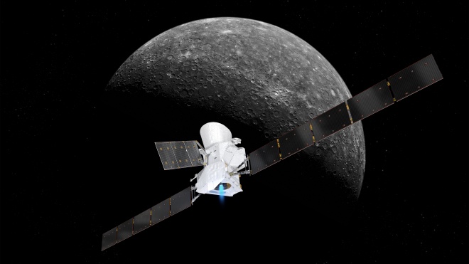 Европейский аппарат BepiColombo передал первые снимки поверхности Меркурия