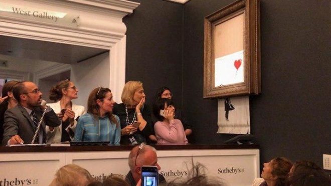 Бенксі знищив принт своєї картини, яку продали за мільйон фунтів