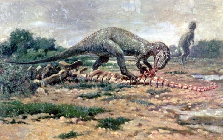 Изображение аллозавра, созданное британским художником Чарльзом Найтом.
