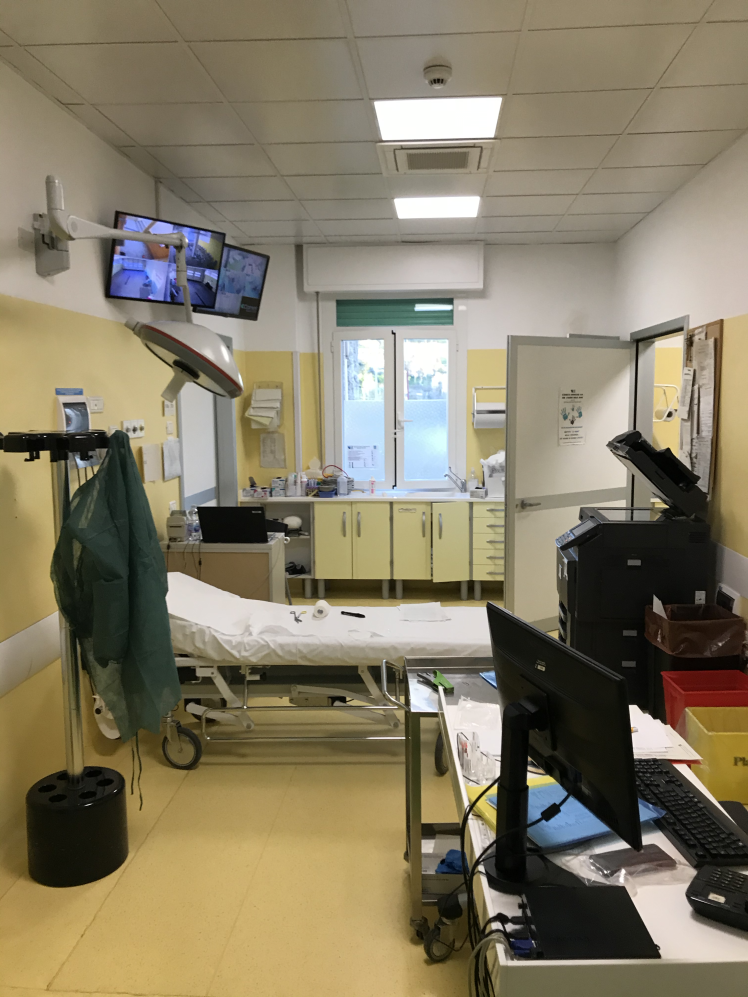 Приемное отделение в итальянской больнице