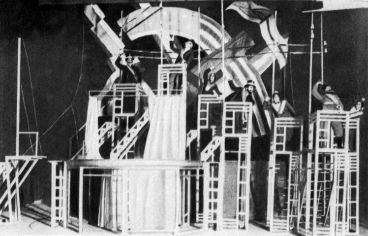Сцена «Концерт государств» из спектакля Эптона Синклера «Джимми Хиггинс» в постановке театра «Березиль», Киев, 1923 год.
