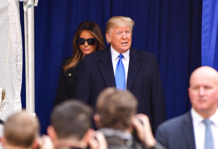 Президент США Дональд Трамп та його дружина Меланія відвідують парад з нагоди Дня ветеранів. Нью-Йорк, 11 листопада 2019 року.