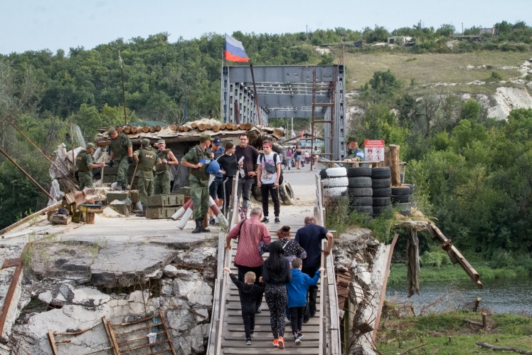 Перехід у Станиці Луганській з боку бойовиків «ЛНР», вересень 2019 року.