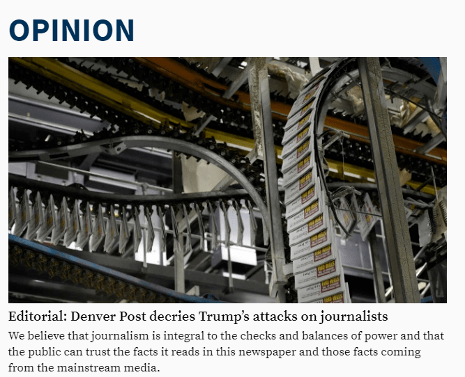 Редакційна стаття Denver Post