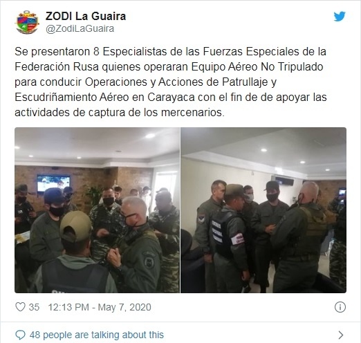 Твіт, видалений ZODI La Guaira / El Nacional
