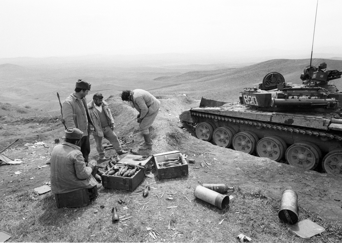 Armenian soldiers during the lull in Nagorno-Karabakh, 1993.
