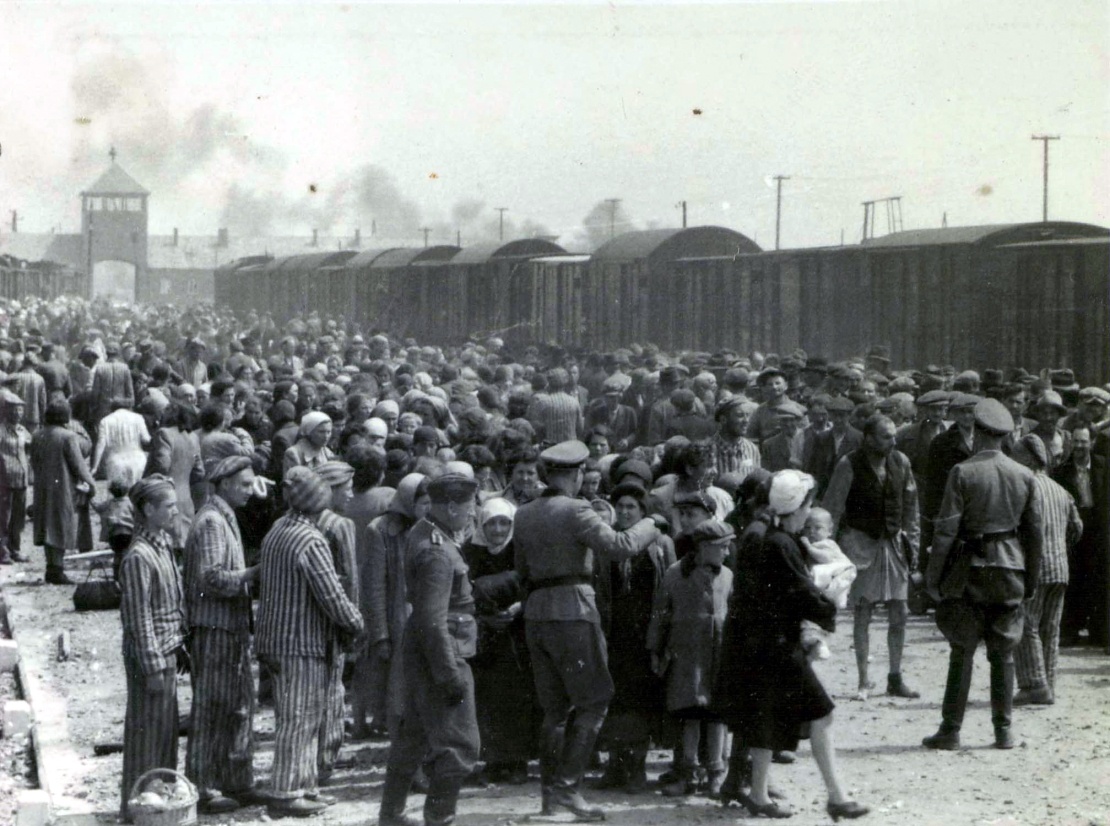 Prisoners in Auschwitz, May 27, 1944.