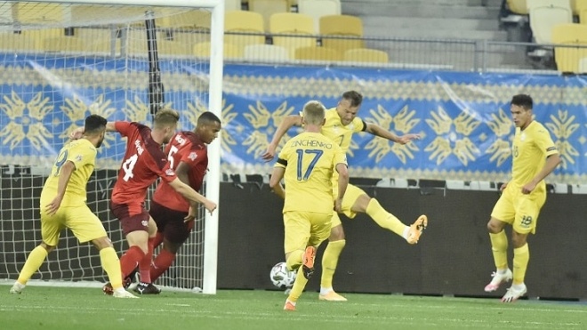 Украина победила Швейцарию в стартовом матче элитного дивизиона Лиги наций