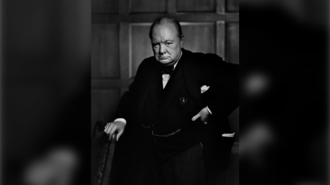 A historic photo of Winston Churchill was stolen in Canada