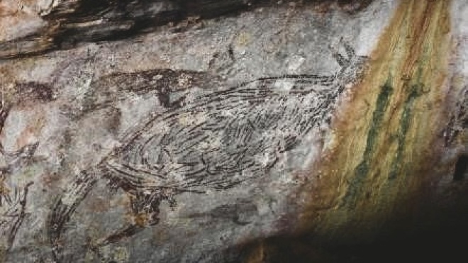 В Австралии обнаружили древнейший рисунок. Это наскальное изображение кенгуру, которому 17 тысяч лет