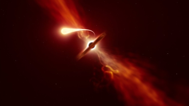 Астрономы обнаружили редкую звездную систему с газопылевым диском, находящуюся на грани взрыва