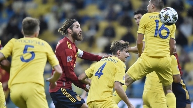 Украина победила сборную Испании в матче Лиги наций УЕФА