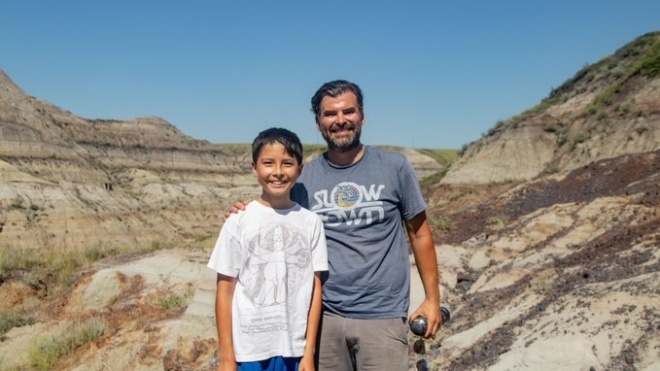 В Канаде 12-летний парень нашел останки динозавра, который жил 69 миллионов лет тому назад