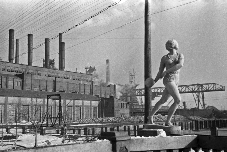 Вигляд Маріупольського металургійного заводу «Азовсталь», 1930-ті роки.