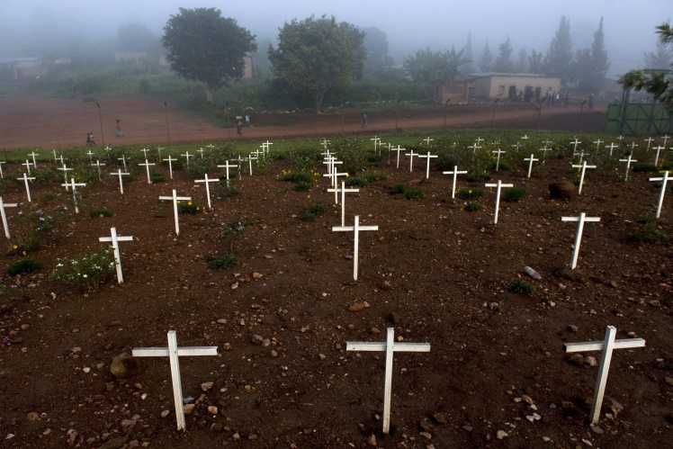 Memorial to the victims of genocide in Rwanda.