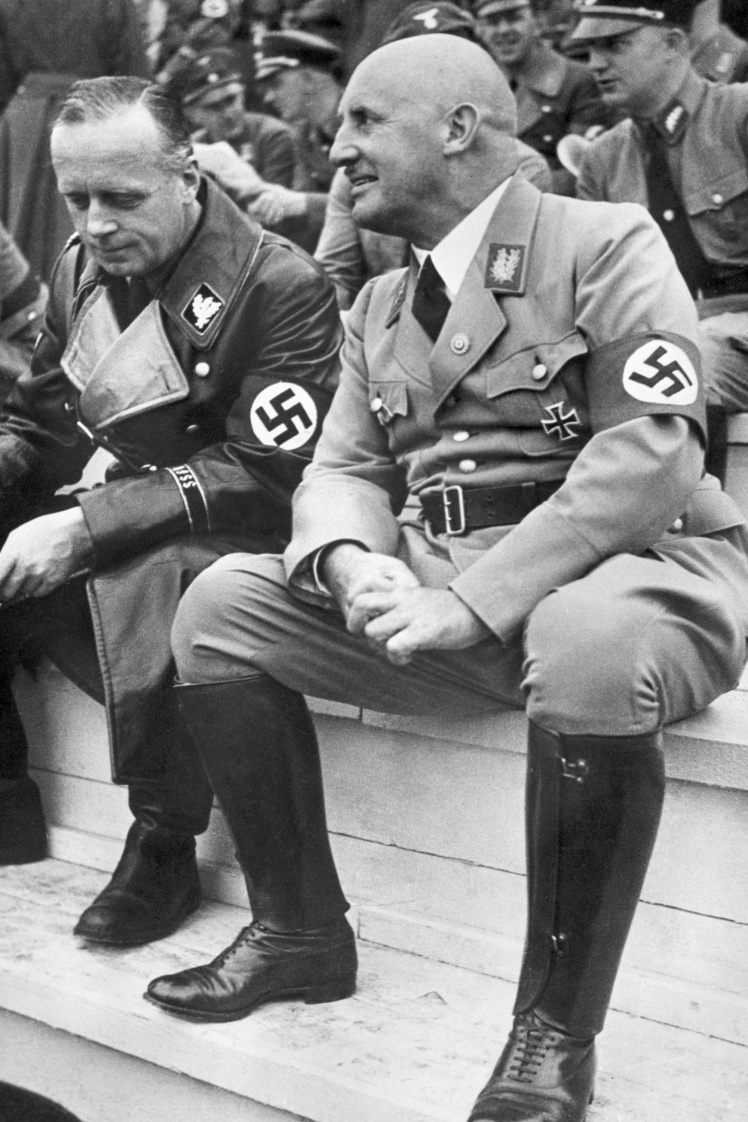 Julius Streicher (right) with Third Reich Foreign Minister Ribbentrop