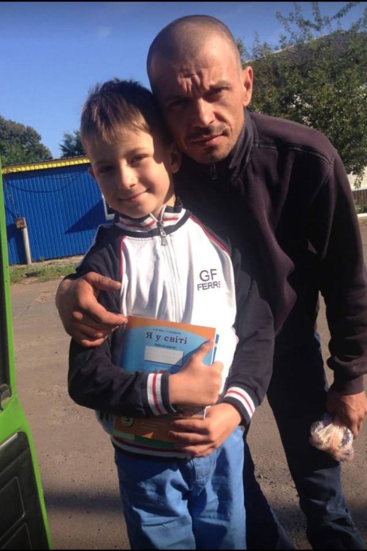 Dmytro with his son Serhiy.