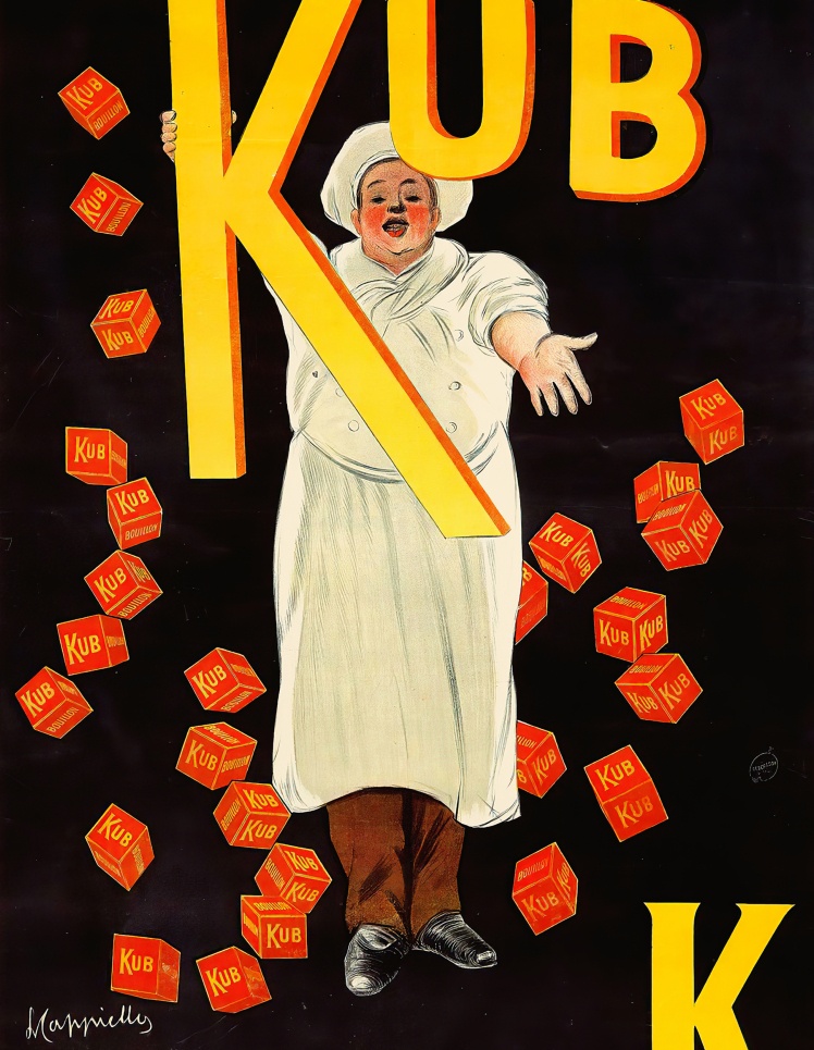Рекламний плакат бульйонних кубиків «Маггі», 1911 рік.