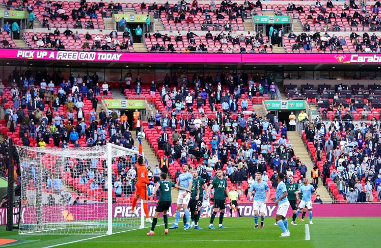 Финальный матч Кубка Футбольной лиги между «Манчестер Сити» и «Тоттенхэм Хотспур», 21 апреля 2021 года, Лондон, Англия.