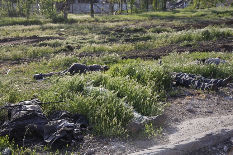 Dead bodies in Mariupol, May 21, 2022.