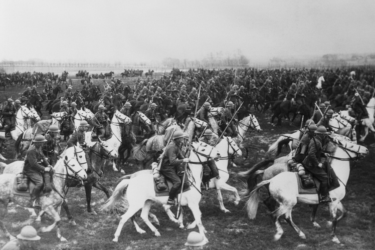 On the picture: Polish cavalry advancing towards German troops, September 1, 1939.